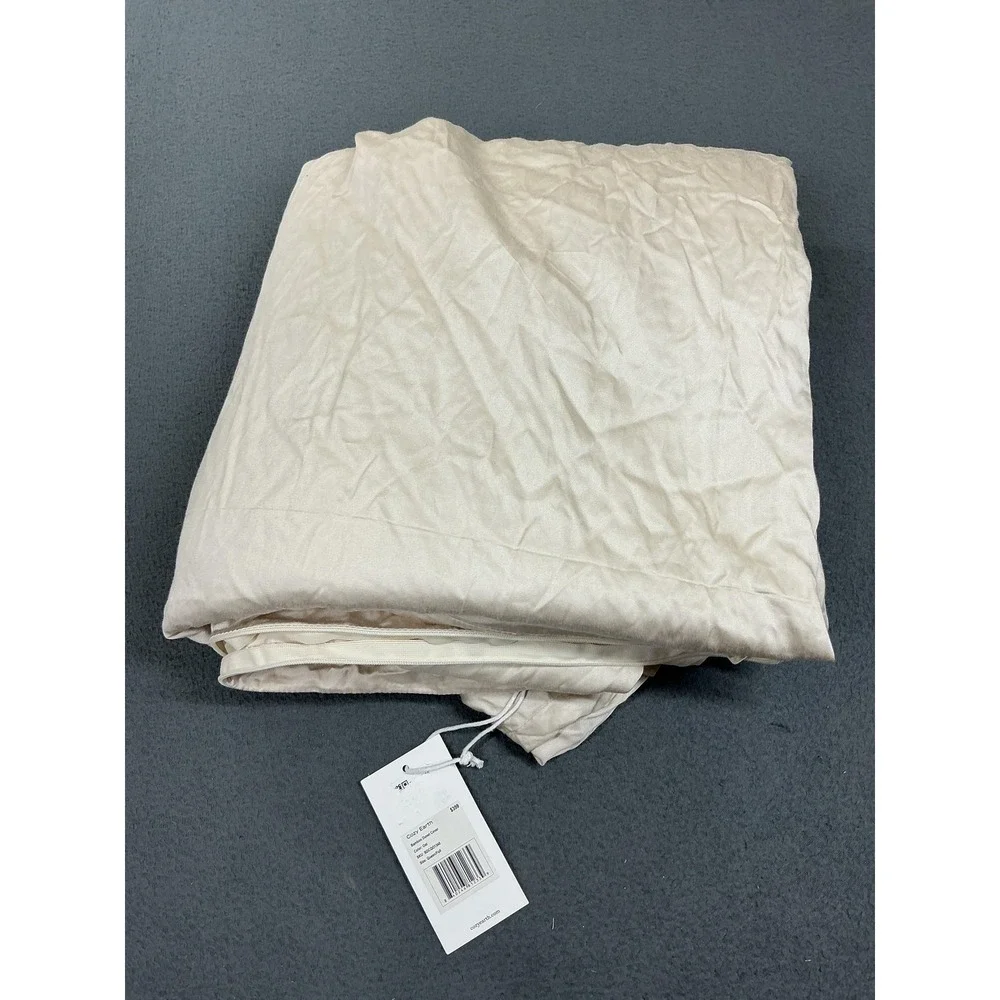 Cozy Earth Duvet Cover Queen/Full Oat Beige Bamboo Solid Modern‎ Adults Bedroom